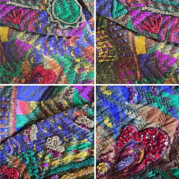 Haute Couture Écaille Paris multicoloured  embellished wool & silk brocade - Picture 7 of 16